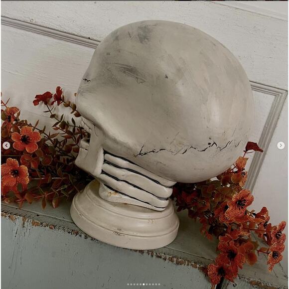 Vintage Halloween Skull Head Handmade Ceramic Hobbyist 1973 - Picture 6 of 11